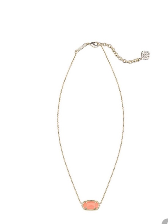 Kendra Scott Jewelry - Kendra Scott Gold Chain Necklace with Coral Pink Pendant